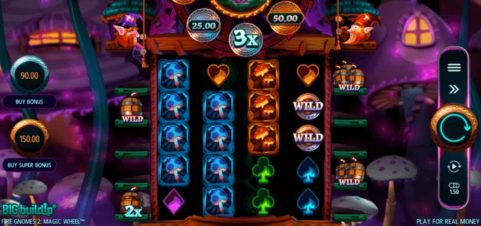Fire Gnomes 2 Magic Wheel - écran de jeu principal